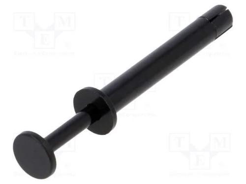 Rebite, Aber.Mont: 4mm, Preta, Poliamida 66, Ul94v-2