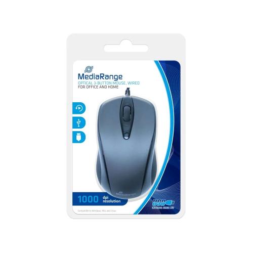 Mediarange Maus Optisch 3 Tasten Inkl. Scrollrad 1000dpi