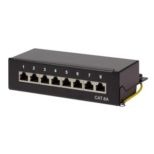 Logilink Patchpanel Cat.6a Tisch/Wand 8-Port, Schwarz