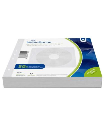 Mediarange Vliestaschen Für 2 Disc Weiß 50er Pack