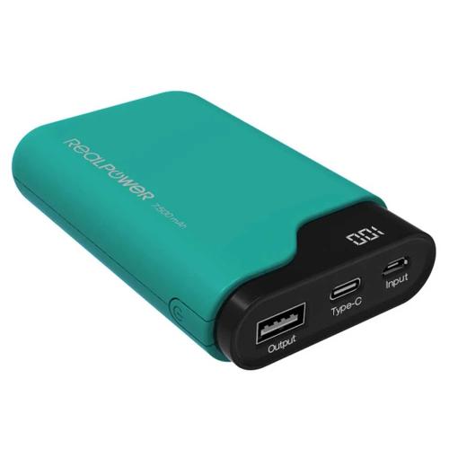 Realpower Powerbank Pb-7500c Grün 7.500mah