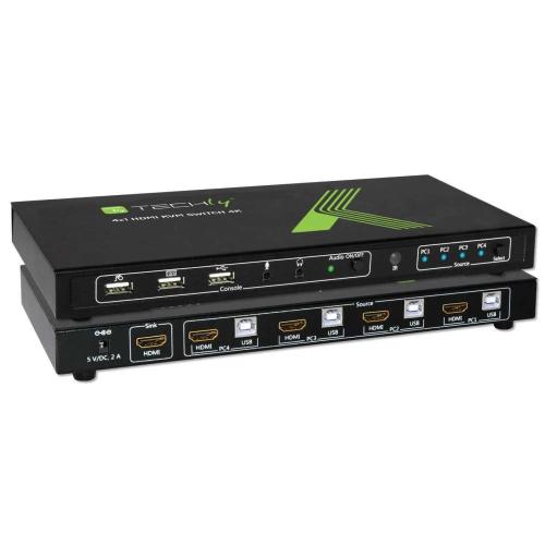 Techly 4x1 Usb Hdmi Kvm Switch 4kx2k Idata Kvm-Hd.