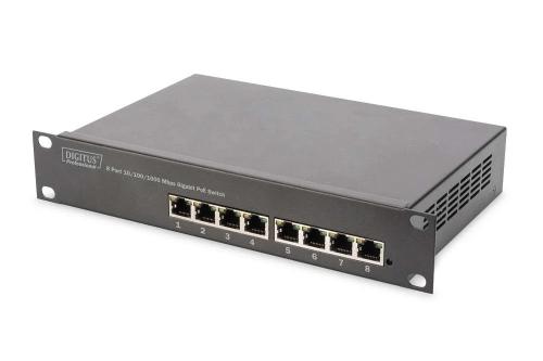 Digitus Switch 8-Port Gigabit 80w Poe Unmanaged Schwarz