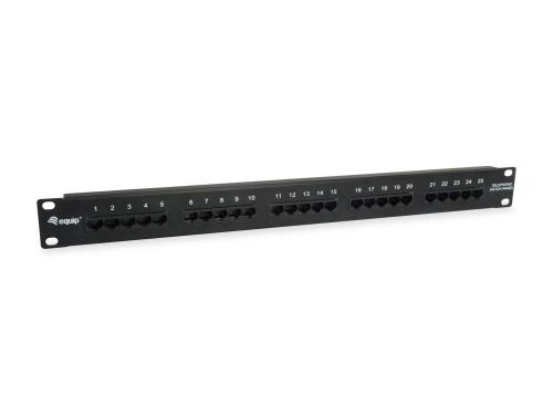 Equip Patchpanel 25x Rj45 Cat3 19" 1he Isdn Schwarz