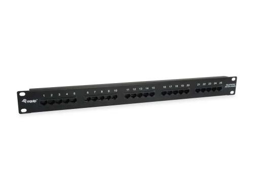 Equip Patchpanel 25x Rj45 Cat3 19" 1he Isdn Schwarz