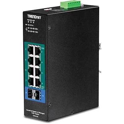 Trendnet Switch 10-Port Industrial Gbit Poe+ L2 Metall Ip30