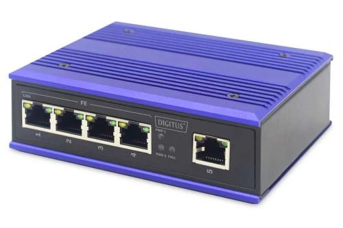 Digitus Switch Ind. 5-Port 10/100 Unmanaged Blau