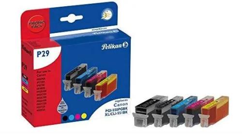 Pelikan P29 Bk Cmy Pgbk Tinteiro 5 Unidade(S) Fot.
