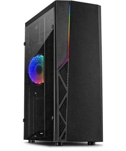 Inter-Tech Gaming-Gehäuse B-02 120mm Rgb-Lüfter,Led-Streifen Retail