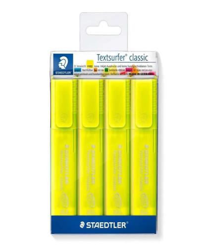 Staedtler Textmarker Textsurfer Clas 4st Gelb