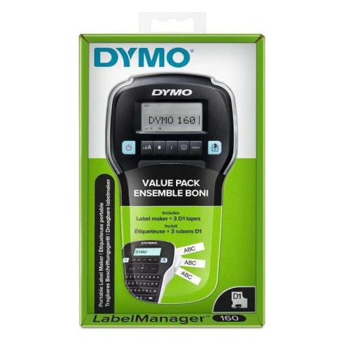 Dymo Labelmanager 160 Value Pack Met 3 D1-Bänder .