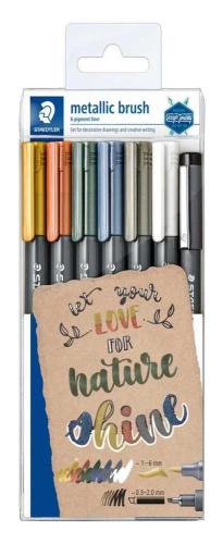 Staedtler Marker Metallic & White Brush 6 St.& 1 Pigm.