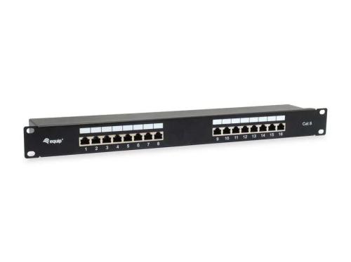 Equip Patchpanel 16x Rj45 Cat6 19" 1he Schwarz