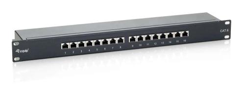 Equip Patchpanel 16x Rj45 Cat6 19" 1he Schwarz