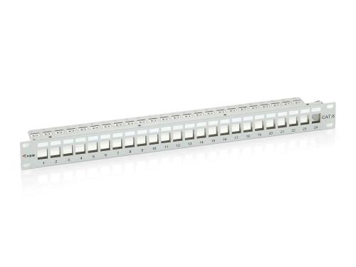 Equip Patchpanel 24x Rj45 Cat6 19" 1he Keystone Ral 7035