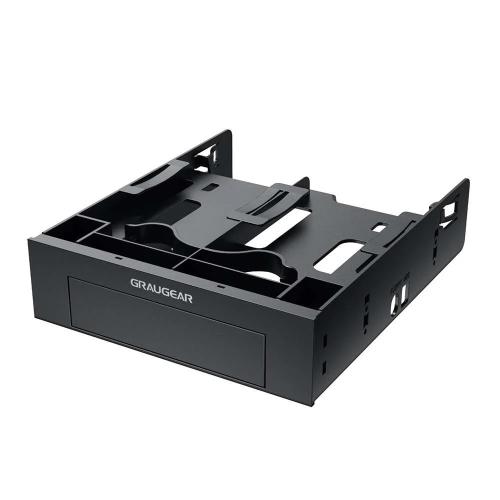 Graugear Einbaurahmen Für 2x 2,5" & 3,5" Hdd/Ssd In 5,25
