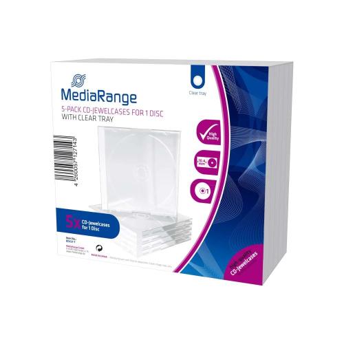 Mediarange Cd Leerbox 5pcs Single Clear Retail