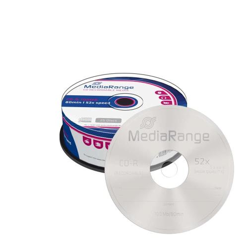 Mediarange Cd-R 700mb 25pcs Spindel 52x