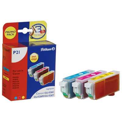 Pelikan P21 Tinteiro 3 Unidade(S) Ciano, Magenta,.