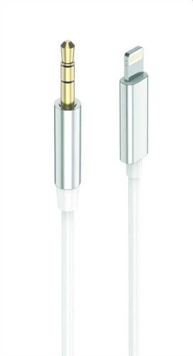 2go Aux/Mp3 Audiokabel Für Lightning-Geräte 100cm Weiß