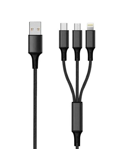 2go 797154 Cabo Usb 3 M Usb B Usb C/Micro-Usb B/L.