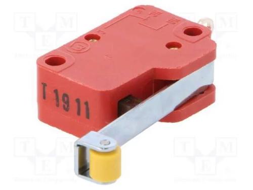 Microinterruptor Snap Action, com Alavanca (Com Rolo), Spdt