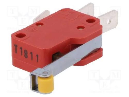 Microinterruptor Snap Action, com Alavanca (Com Rolo), Spdt