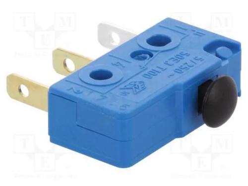 Microinterruptor Snap Action, Sem Alavanca, Spdt, 5a/250vac