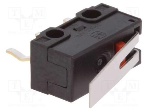 Microinterruptor Snap Action, com Alavanca, Spdt, 1a/125vac