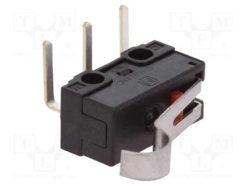 Microinterruptor Snap Action, com Alavanca Que Simula Um Rolo