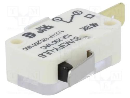 Microinterruptor SNAP ACTION, com alavanca, SPST,.