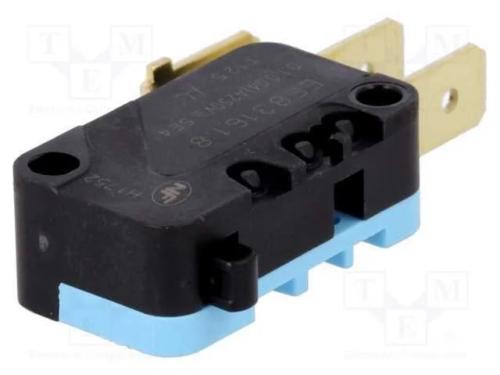 Microinterruptor SNAP ACTION, sem alavanca, SPDT,.