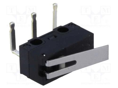 Microinterruptor SNAP ACTION, com alavanca, SPDT,.