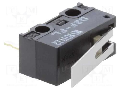 Microinterruptor SNAP ACTION, com alavanca, SPDT,.