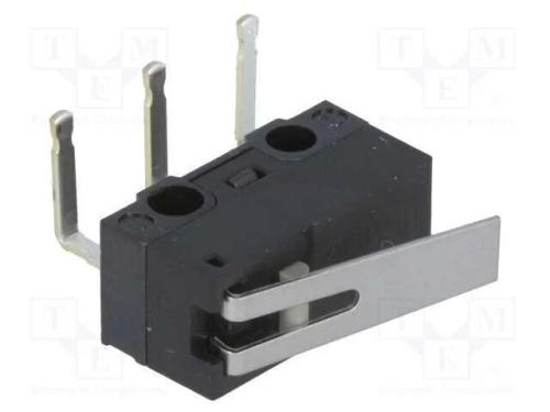 Microinterruptor SNAP ACTION, com alavanca, SPDT,.