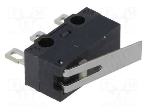 Microinterruptor SNAP ACTION, com alavanca, SPDT,.