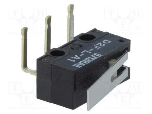 Microinterruptor SNAP ACTION, com alavanca, SPDT,.