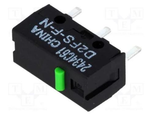 Microinterruptor Snap Action, Sem Alavanca, Spst-No, 0,1a/6vdc