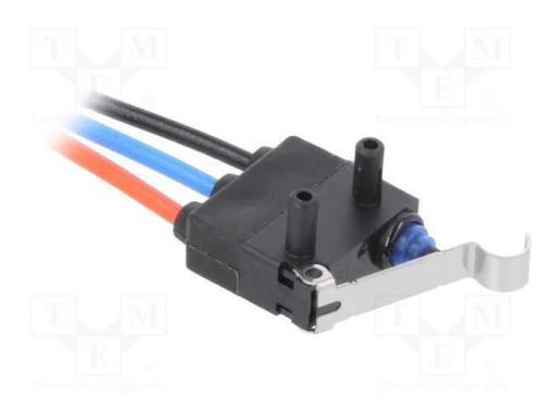 Microinterruptor Snap Action, com Alavanca Que Simula Um Rolo