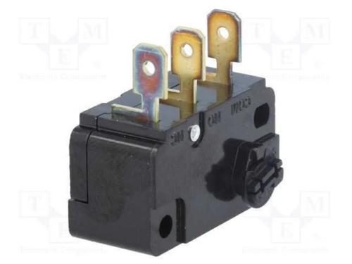 Microinterruptor SNAP ACTION, sem alavanca, SPDT,.