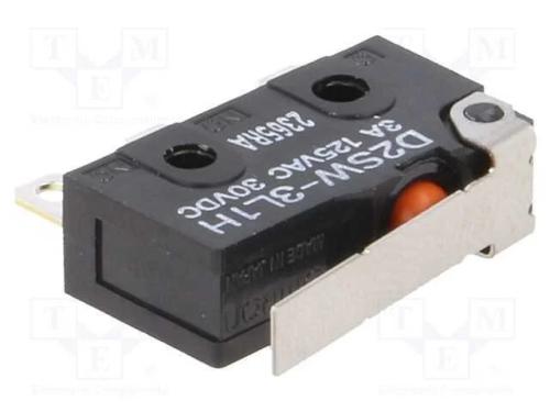 Microinterruptor SNAP ACTION, com alavanca, SPDT,.