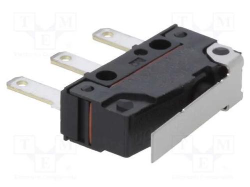 Microinterruptor SNAP ACTION, com alavanca, SPDT,.