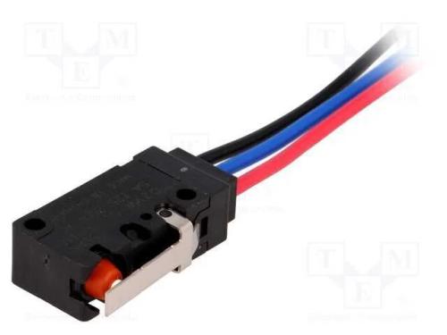 Microinterruptor SNAP ACTION, com alavanca, SPDT,.