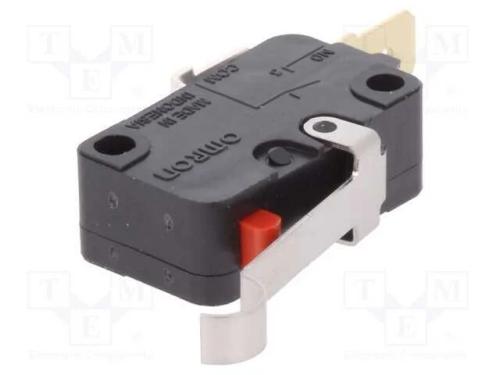 Microinterruptor Snap Action, com Alavanca Que Simula Um Rolo