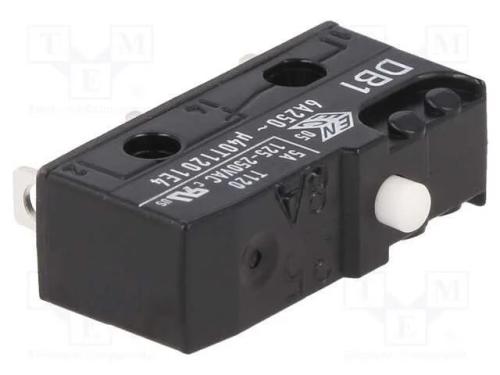 Microinterruptor SNAP ACTION, sem alavanca, SPDT,.