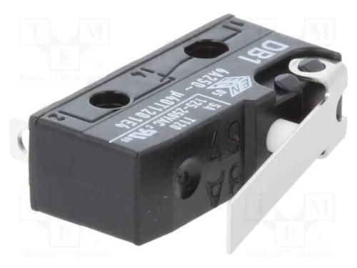 Microinterruptor SNAP ACTION, com alavanca, SPDT,.