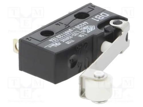 Microinterruptor SNAP ACTION, com rolo, SPDT, 6A/.