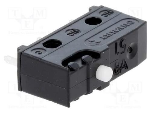 Microinterruptor SNAP ACTION, sem alavanca, SPDT,.