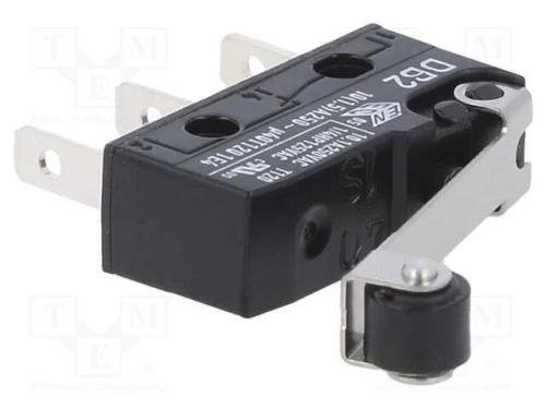 Microinterruptor SNAP ACTION, com rolo, SPDT, 10A.