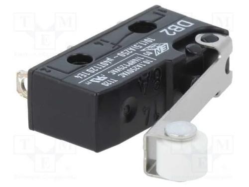 Microinterruptor SNAP ACTION, com rolo, SPDT, 10A.